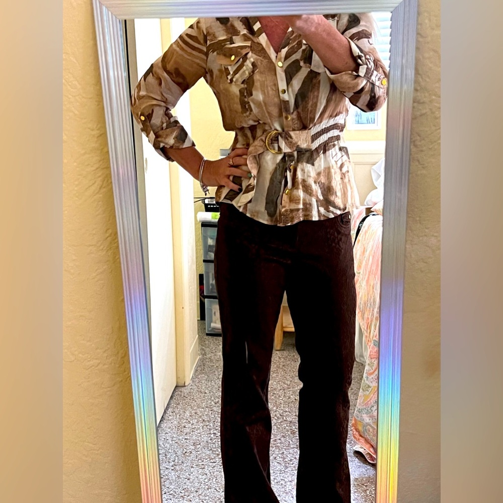 Gorgeous Animal Print CACHE Blouse